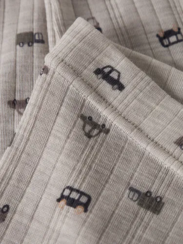 Name It Wang small cars AOP ull leggings til barn - nacreous cloud