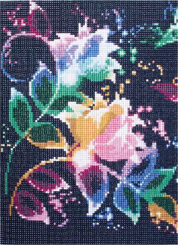 Diamant perler 40x50 - Neon Blomster