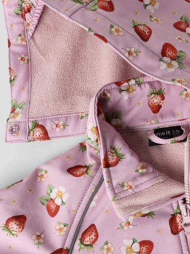 Name It Falfa Strawberry Softshelldress til barn - keepsake lilac
