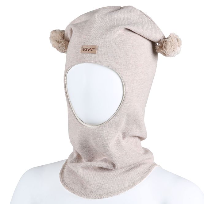 Hovedbilde Kivat balaclava Logo med dusker - sandmelert