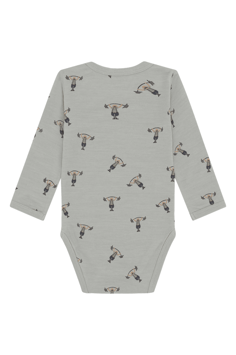 Hust & Claire Baloo Strong Man ull/bambus body - forest fog