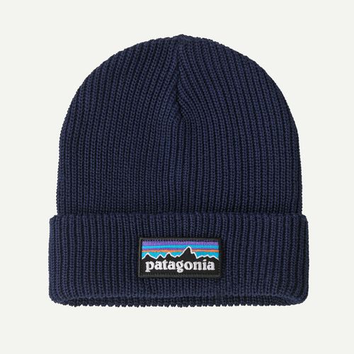 Patagonia Kids' Logo Beanie, P-6 Logo: New Navy