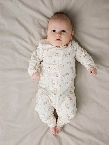 Name It 2-pk Giraffe pysjamas med glidelås - jet stream