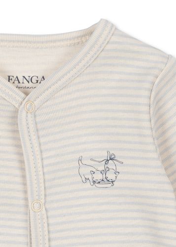 Fanga Fontana Fio heldress til baby - tea stripe/ gray dawn