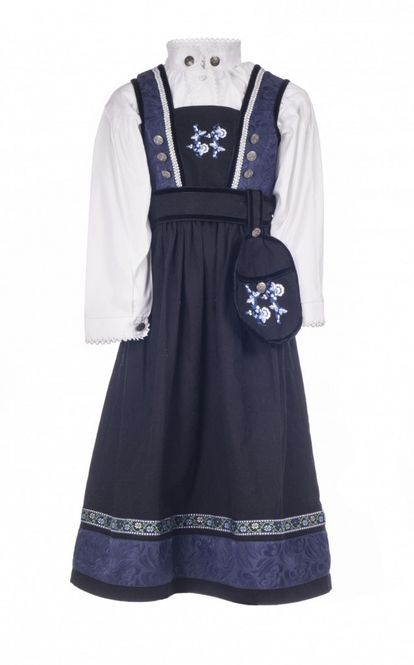 Hovedbilde Salto Kristin Festdrakt til pike - blå