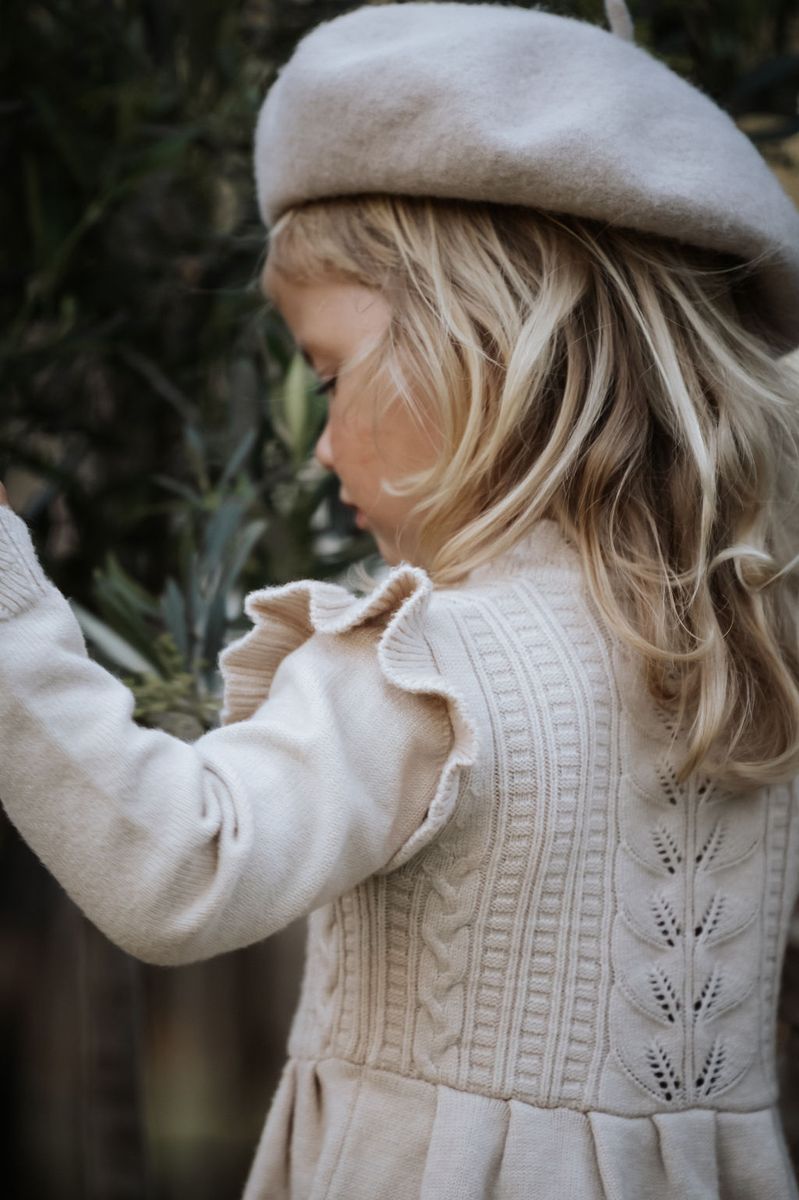 Fliink Alilly strikkekjole til barn - sandshell