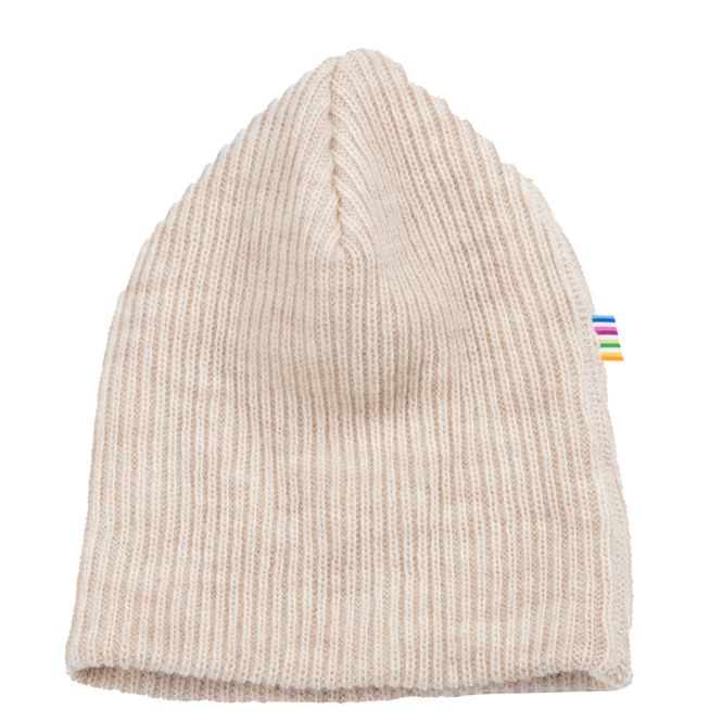 Hovedbilde Joha Ribbestrikket ull lue - ecru