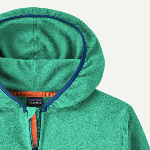 Patagonia Kids' Micro D™ Snap-T® Fleece Jacket, Buttercup Yellow w/Aqua Stone