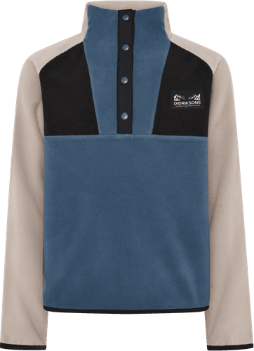 Didriksons Yokto Half button Fleecegenser til junior - blue fog