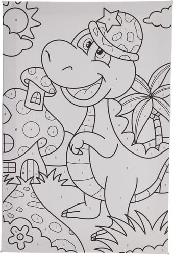Paint by numbers på lerret - dinosaur