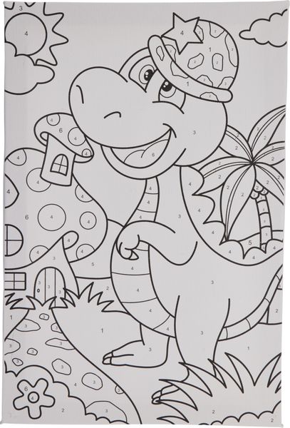 Hovedbilde Paint by numbers på lerret - dinosaur