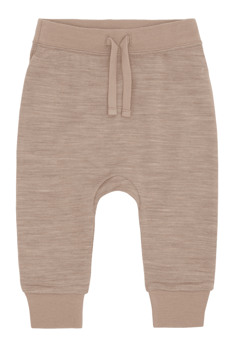 Hust & Claire Gaby ull/bambus joggebukse - biscuit