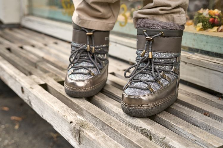 Mikk-Line Snow Boot Glitter  - dark shadow