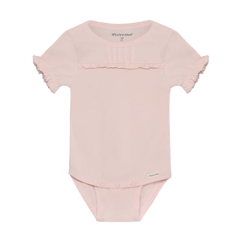 Minymo body med krage til baby - white swan