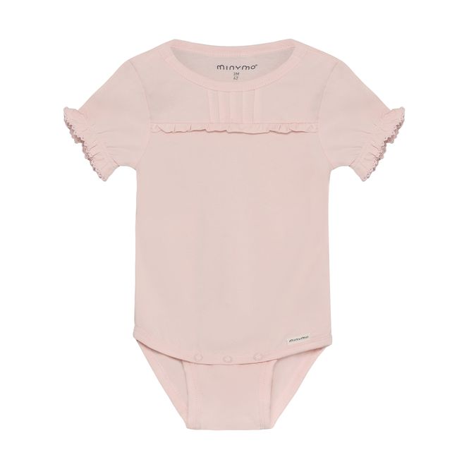 Hovedbilde Minymo body med krage til baby - white swan