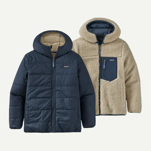 Patagonia Kids' Reversible Ready Freddy Hoody, New Navy