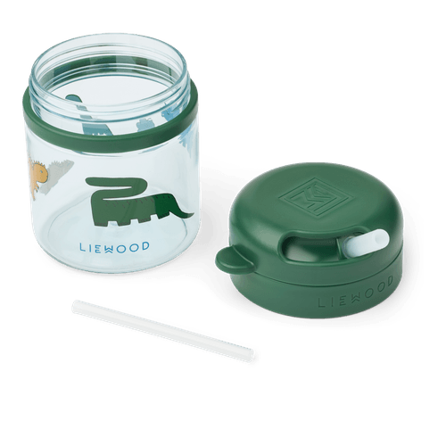 Liewood Pavia Kopp med sugerør 280ml - Dinosaurs / Mist