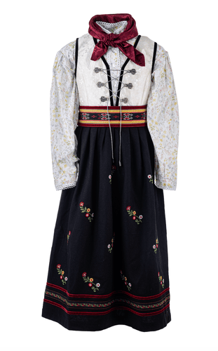 Salto Silja bluse til festdrakt - blomstret 