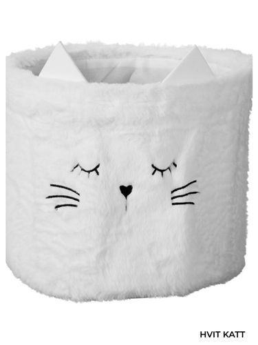 Oppbevaringskurv barn - teddy med dyremotiv (30x30 cm)