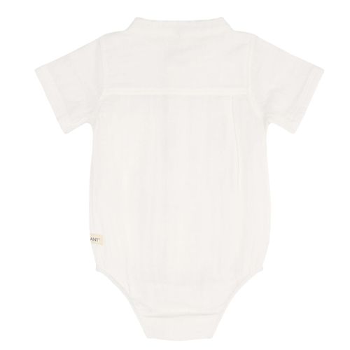 En Fant kortermet musselin skjortebody til baby - egret