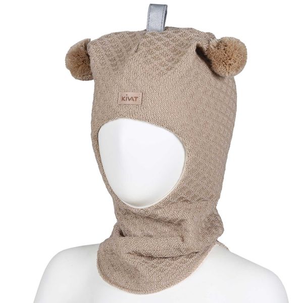 Hovedbilde Kivat ull balaclava vaffelstrikk - lys beige