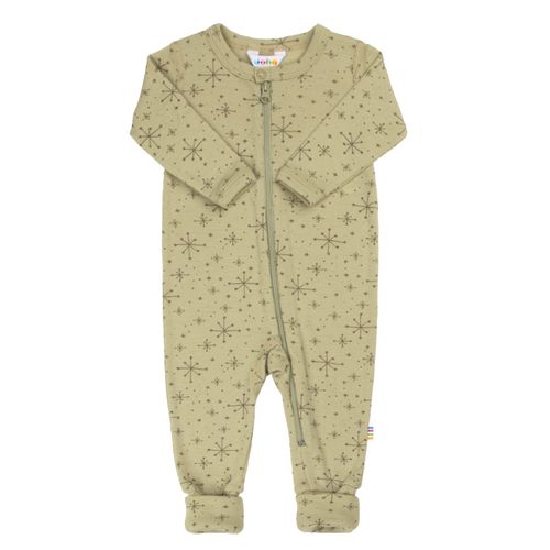 Joha Handdrawn Snowflake ull heldress - grønn