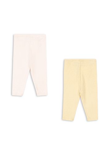 Fanga Fontana Perla 2-pk legging til baby - banana crepe/creole pink