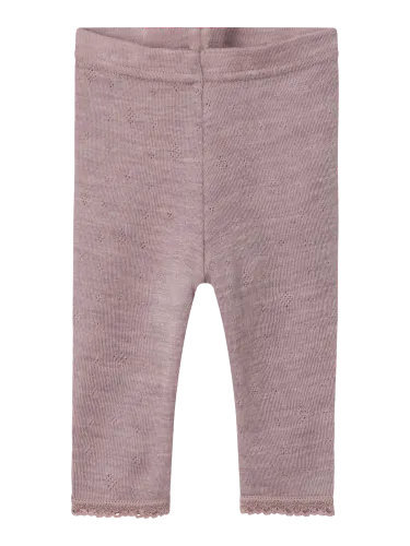 Name It Wang ull leggings til baby - purple dove