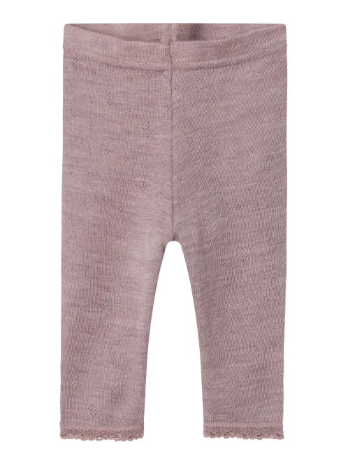 Hovedbilde Name It Wang ull leggings til baby - purple dove