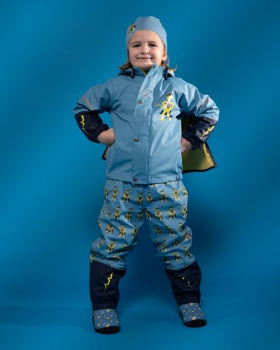 Kattakken regnsett Plask Superhelt - superblå