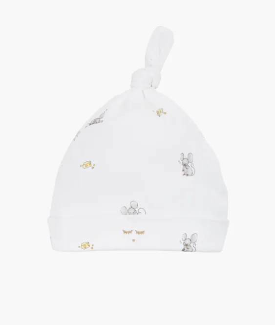 Hovedbilde LIVLY Mice Tossie lue til baby - white