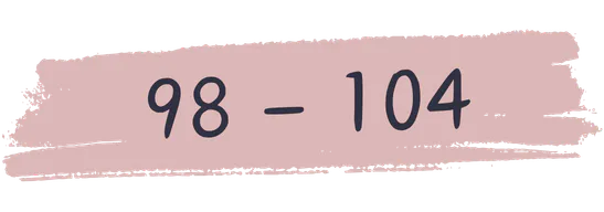 størrelse 98 til 104