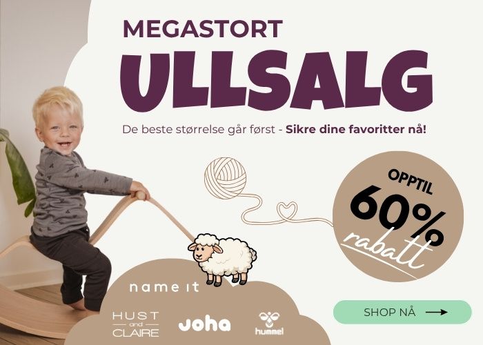 Megastort ullsalg - opptil -60% rabatt