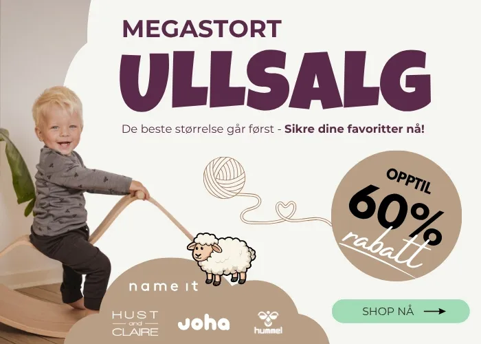 Megastort ullsalg - opptil -60% rabatt