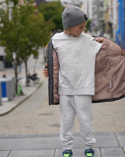 Kattnakken Bobleregnkåpe Sludd junior - kattesvart