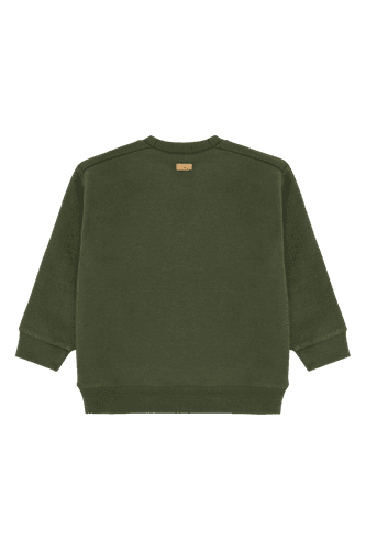 Hust & Claire Sejer Snowleopard sweatshirt til barn - deep ivy