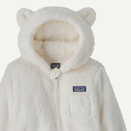 Patagonia Baby Furry Friends Fleece Bunting, Birch white