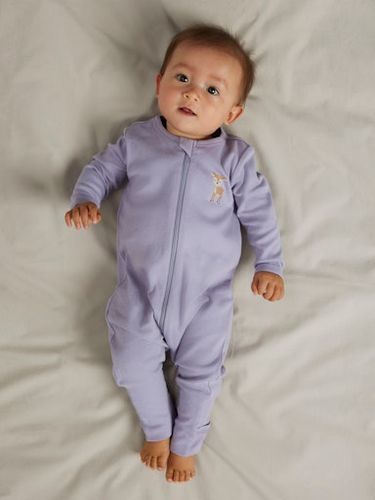 Name It 2-pk Deer pysjamas med glidelås til baby - lilac marble