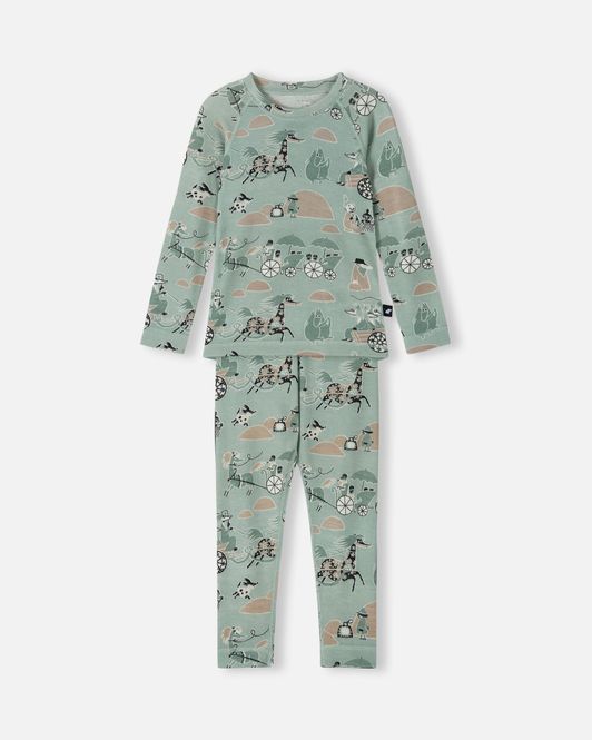 Hovedbilde Reima Moomin Trivsam ull/bambus sett - airy green