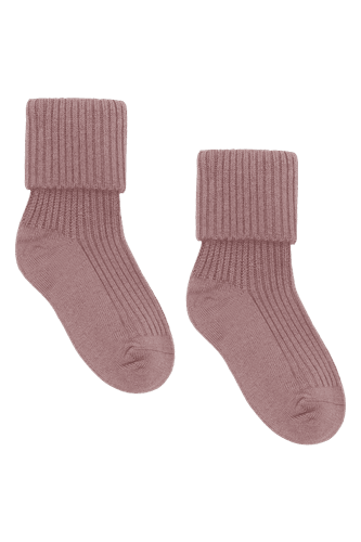 Hust & Claire Flosi 2pk sokker i ull/bambus til barn - pale mauve