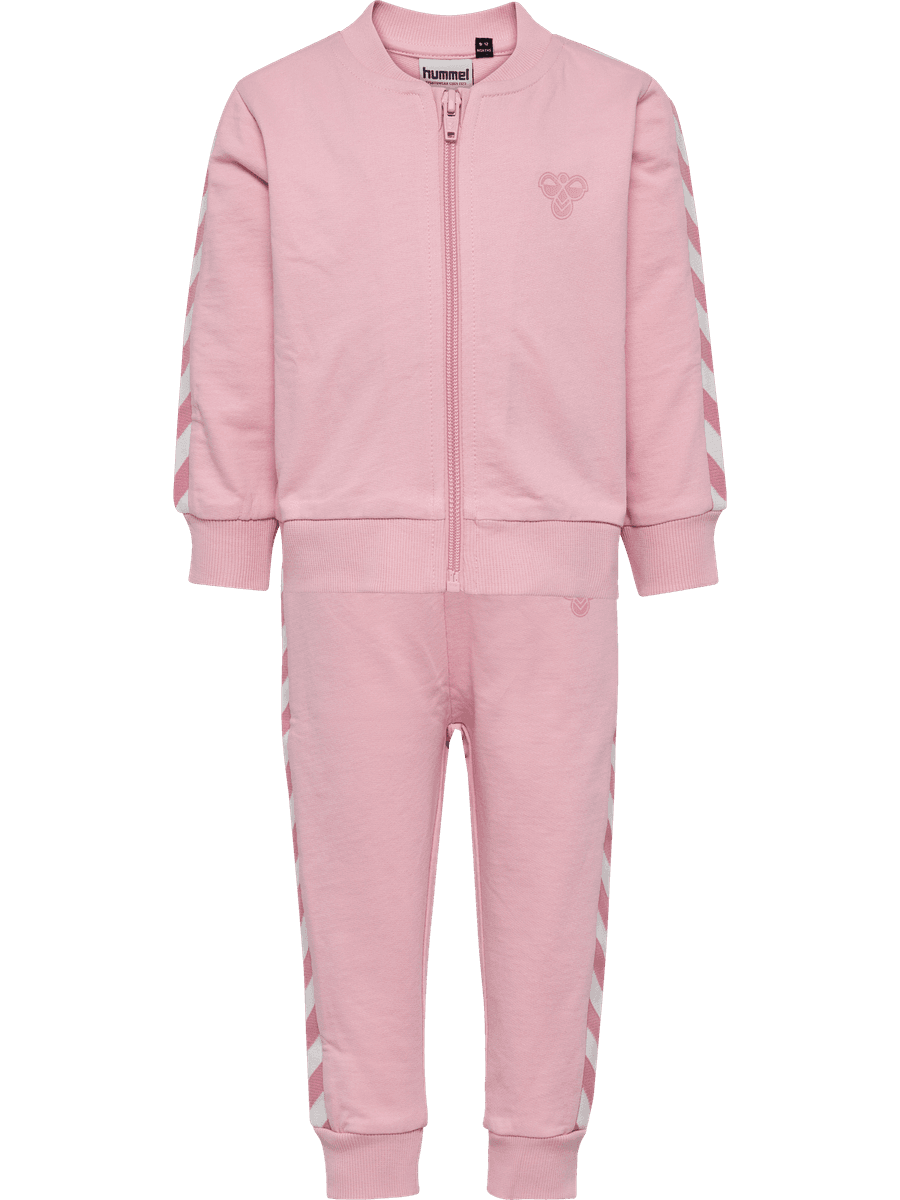 Hummel Mini Chevron Joggedress til barn - pink nectar