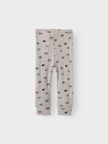 Name It Wang small cars AOP ull leggings til baby - nacreous cloud