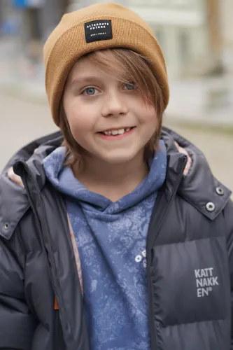 Kattnakken Bobleregnjakke Sludd junior - kattesvart