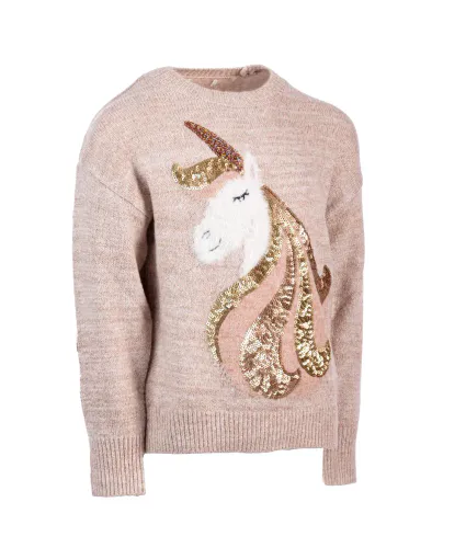 Salto Tyra Enhjørning genser - lys rosa 