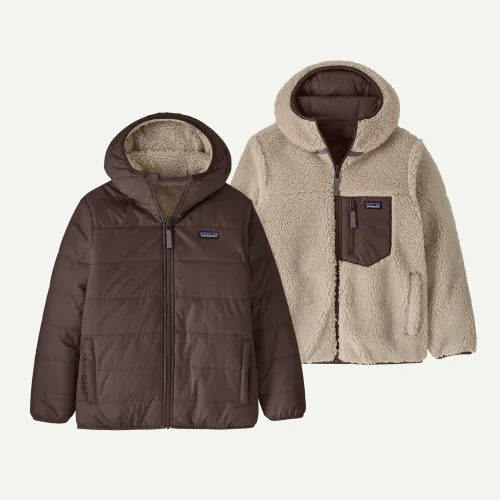 Patagonia Kids' Reversible Ready Freddy Hoody, Den Brown