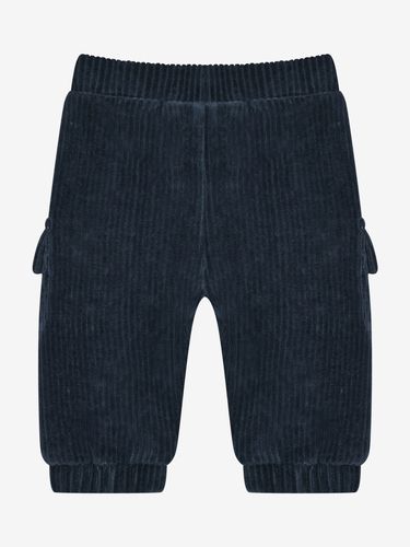 Minymo Velour bukse til baby - midnight navy