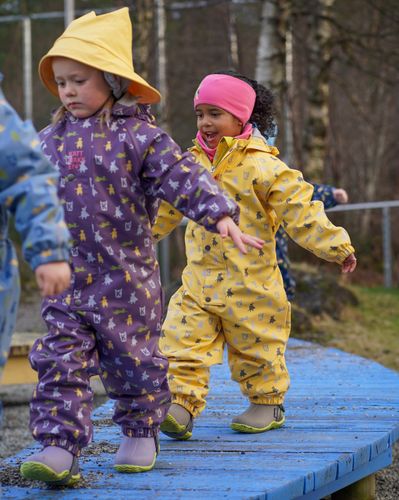 Kattnakken Helårsregndress Hagl - bananskum 