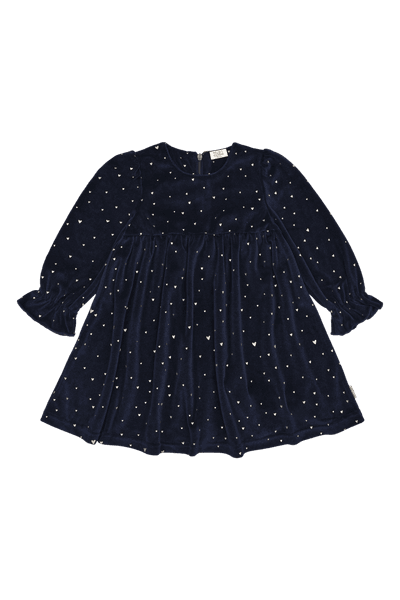 Hovedbilde Hust & Claire Donna Gold velourkjole til jente - ...