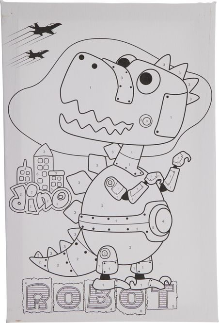 Hovedbilde Paint by numbers på lerret - robot