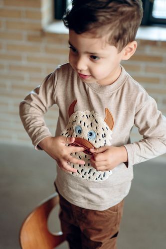 Hust & Claire Anton Snowmonster genser - biscuit